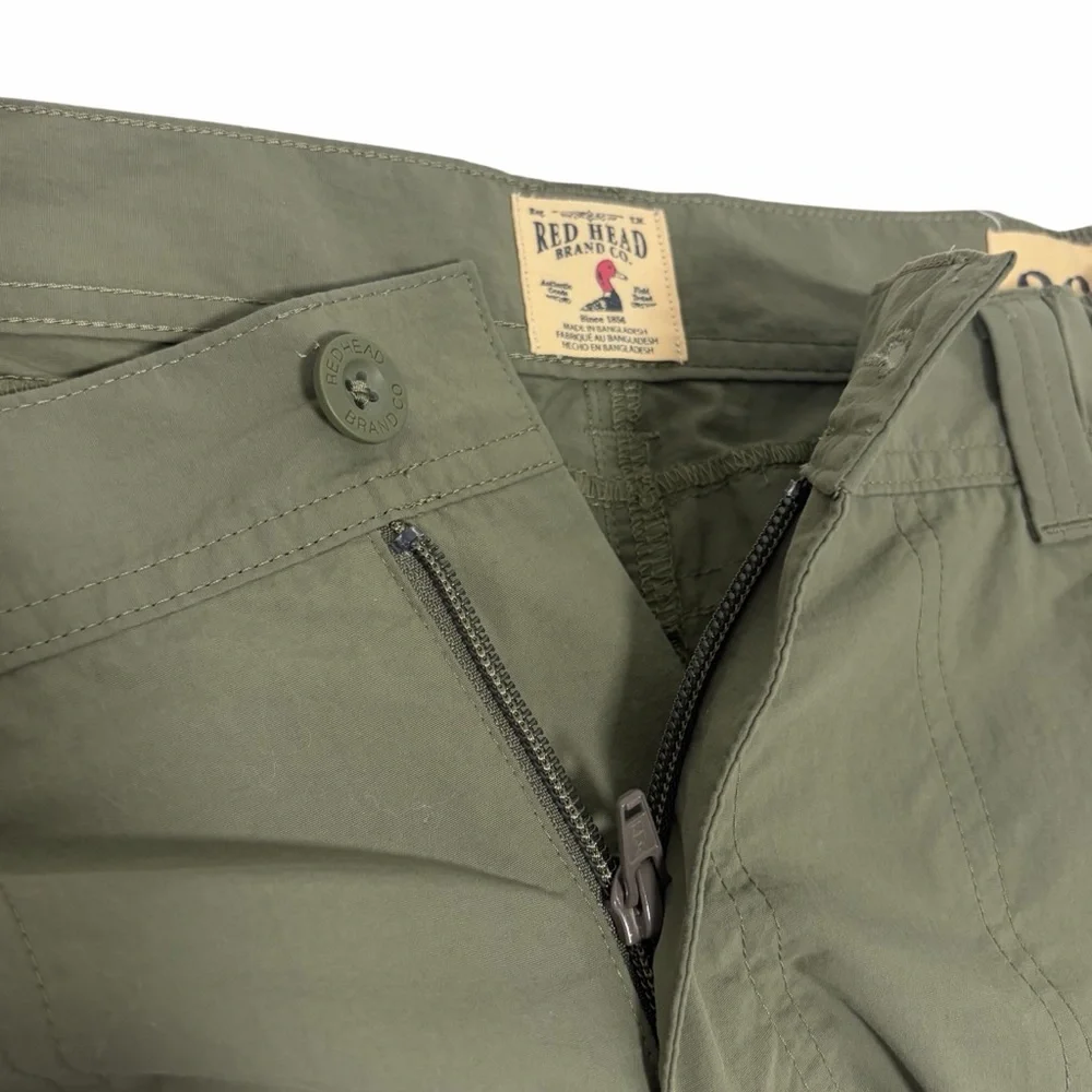 Red Head Army Green Ultralight Men’s Hiking Shorts - Like New - 36”W